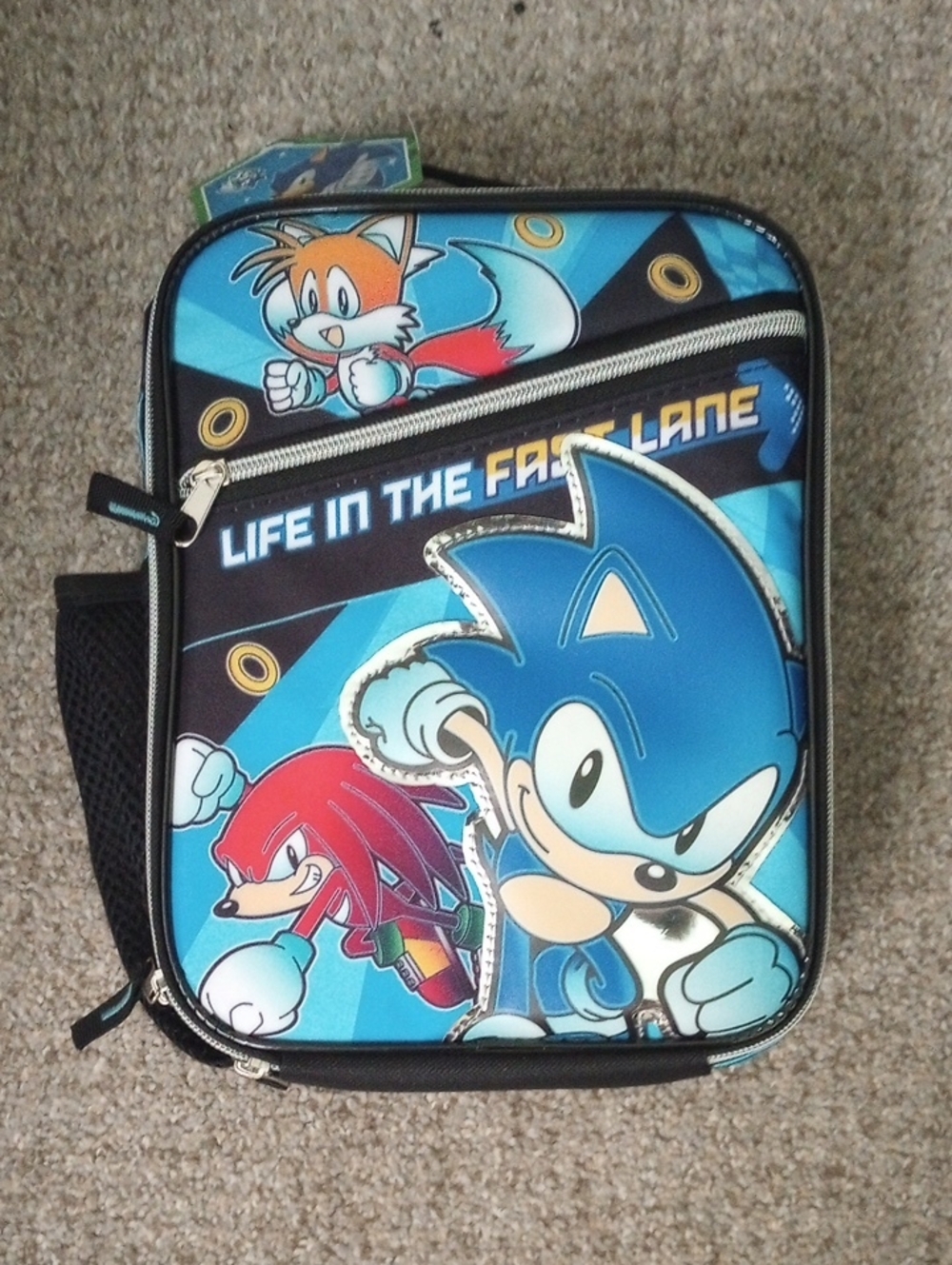 Sonic The Hedgehog Blue Kids Lunch Bag - Life in the Fast Lane
